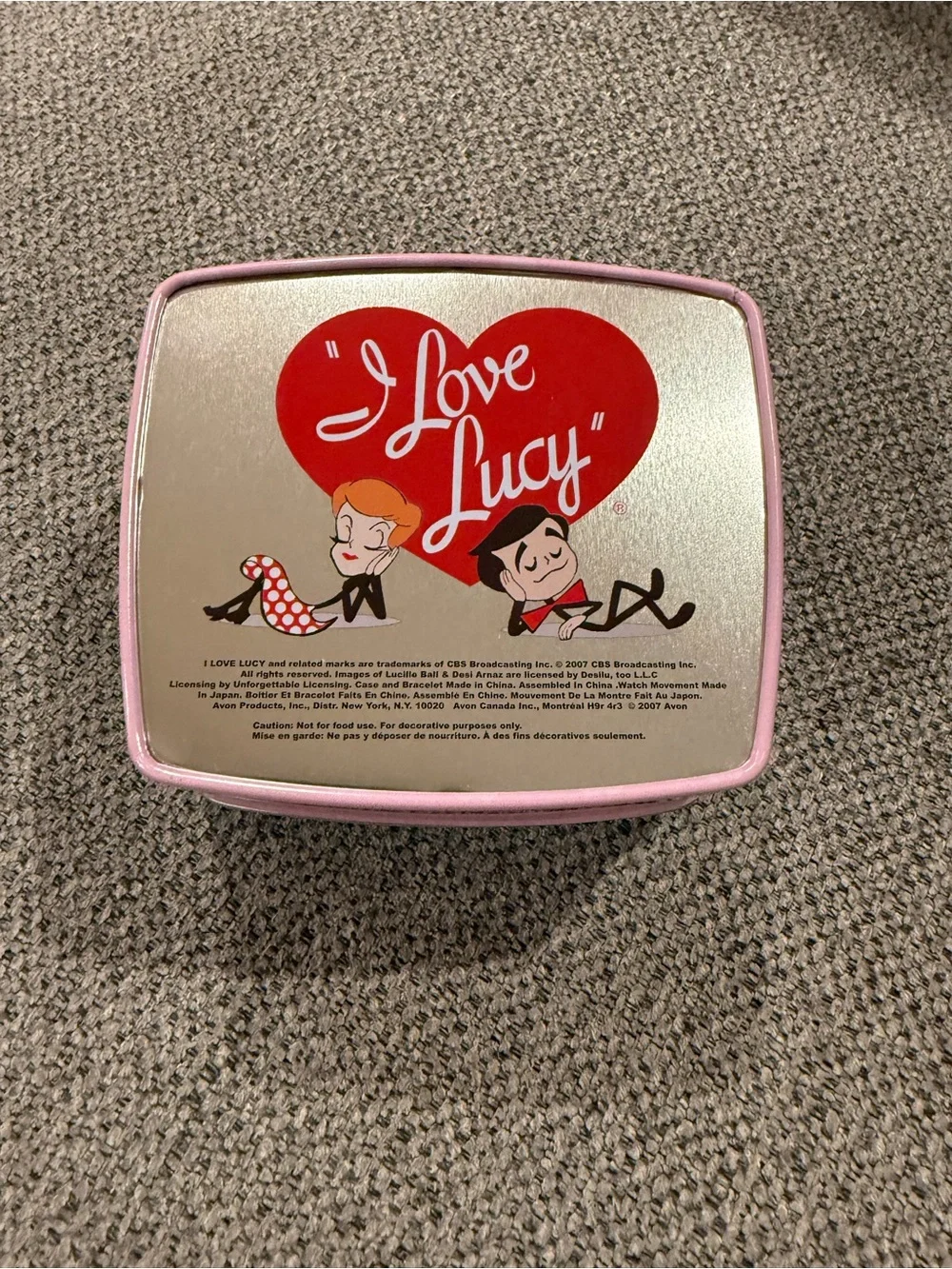 I Love Lucy Vintage Red Leather Strap Wristwatch